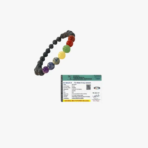 7 Chakra Lava Stone Bracelet